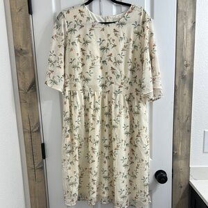 Floral Cream Dress